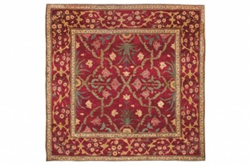 A rare Mughal Pashmina Carpet from Northern India up for auction