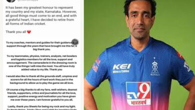 T20 WC winner Robin Uthappa announces retirement from all forms of Indian cricket