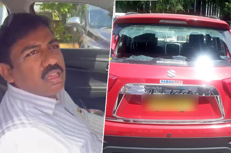 TRS leader's car vandalised after it blocked Amit Shah's convoy