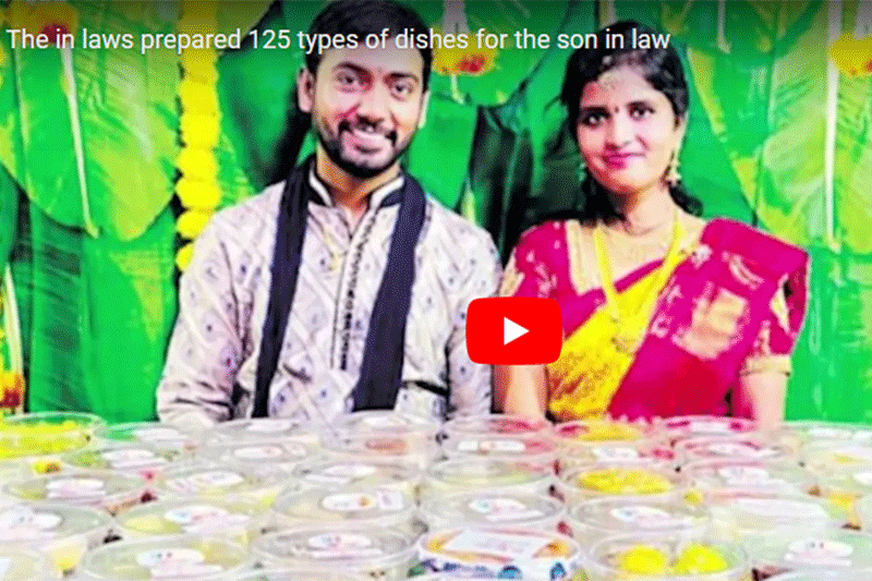 In-laws prepare 125 types of dishes for son-in-law