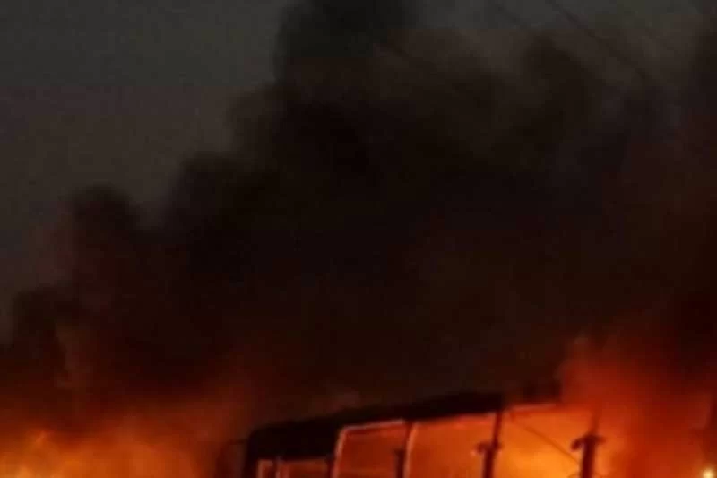 Narrow escape for 60 passengers as bus catches fire in Andhra