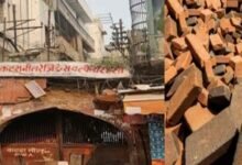 Portion of gateway to iconic 'Katra Neel' in Delhi's Chandni Chowk collapses