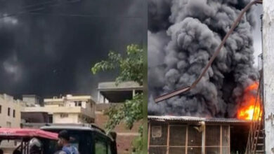 Massive fire breaks out in Noida plastic factory