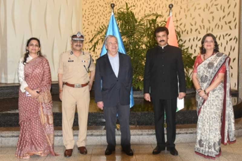 UN chief Guterres gets warm welcome in Mumbai
