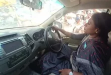 Hyderabad cops tow away car with Sharmila sitting inside