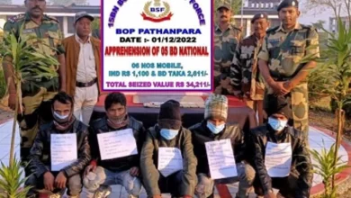 BSF arrests 5 Bangladeshi infiltrators in Bengal