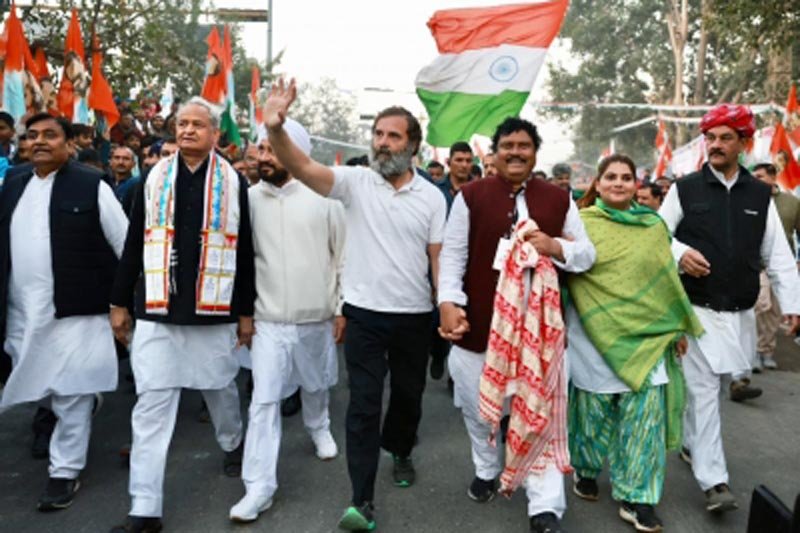 BJP, Modi govt 'scared' of Bharat Jodo Yatra's 'success', says Raj CM