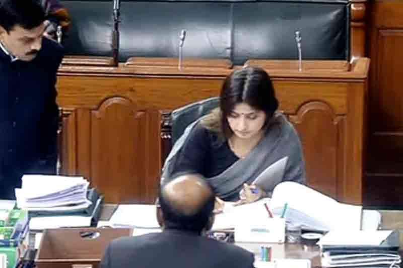 Dimple Yadav takes oath as Lok Sabha MP