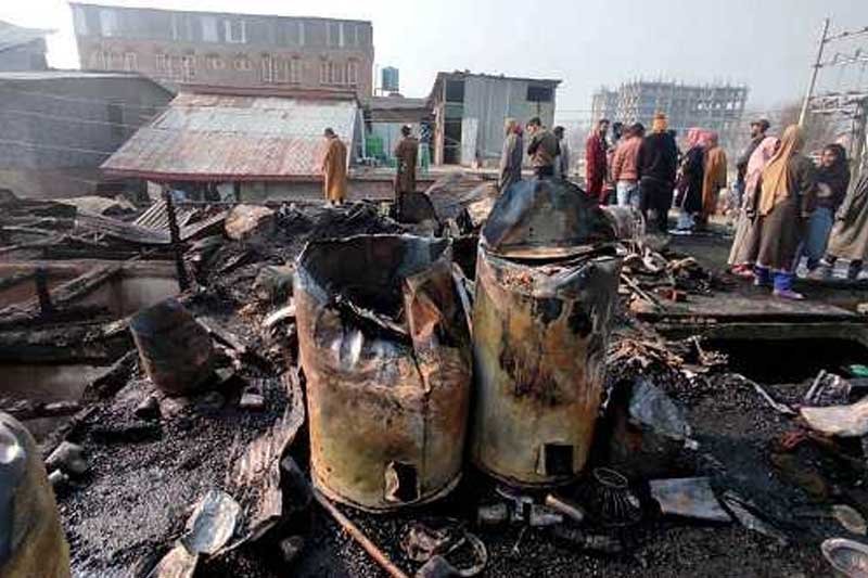 7 residential houses gutted, civilian, fireman injured in fire incidents in Srinagar