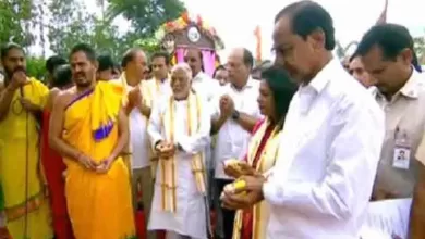 KCR lays foundation stone for Hyderabad Airport Exp Metro