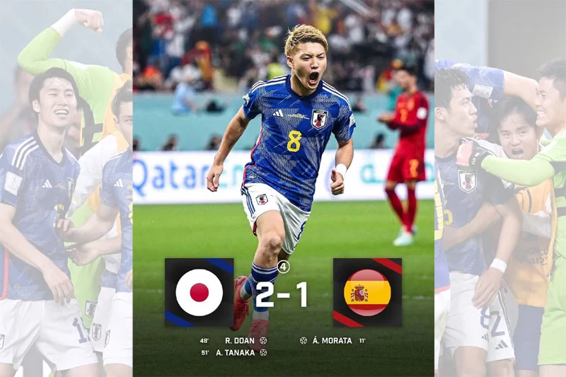 Japan shock Spain 2-1 to top group, qualify for knockouts; Germany eliminated