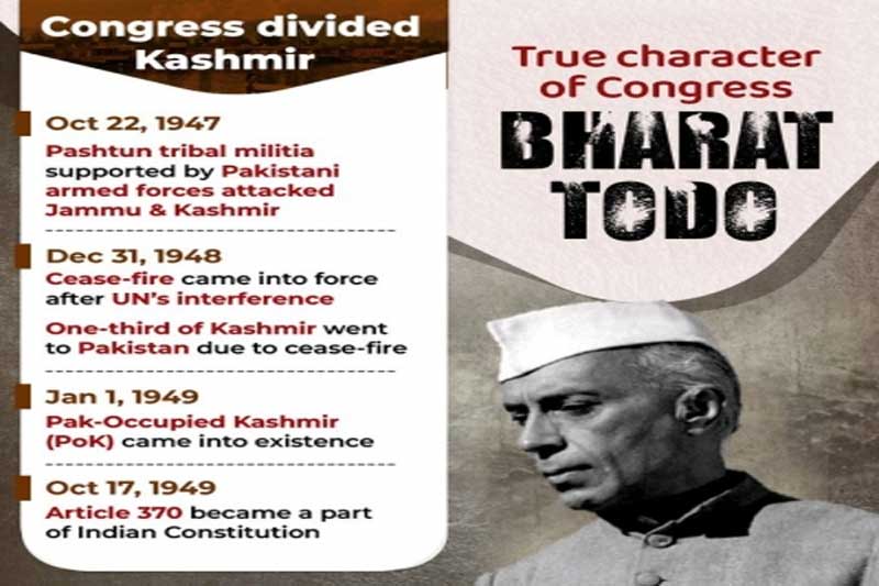 Nehru responsible for difficult situation in Kashmir: BJP