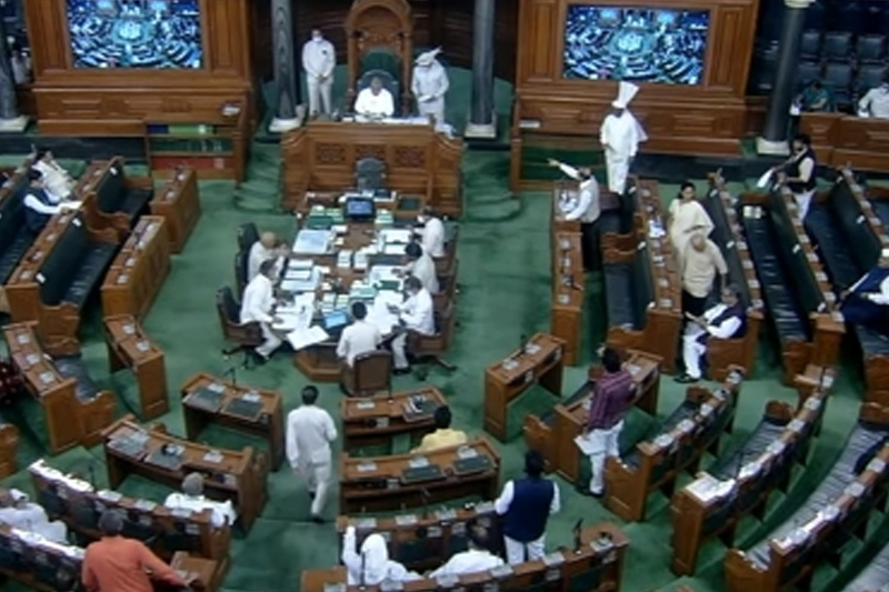 LS adjourned till 12 noon amid protests by Oppn