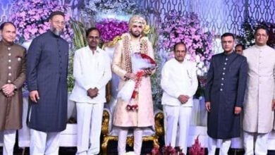 Owaisi’s daughter’s wedding held with much fanfare; attended by KCR, Mahmood Ali