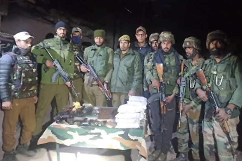 Narcotics, arms & ammunition recovered in J&K's Baramulla
