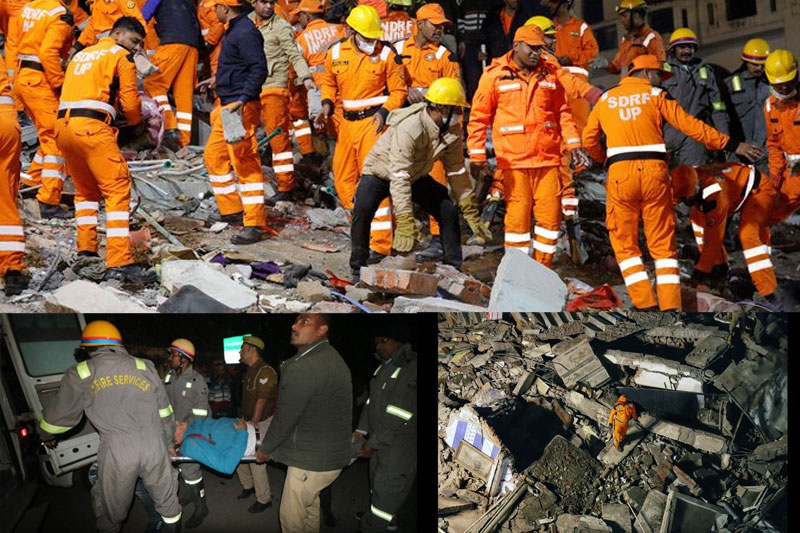 12 rescued after building collapses in Lucknow