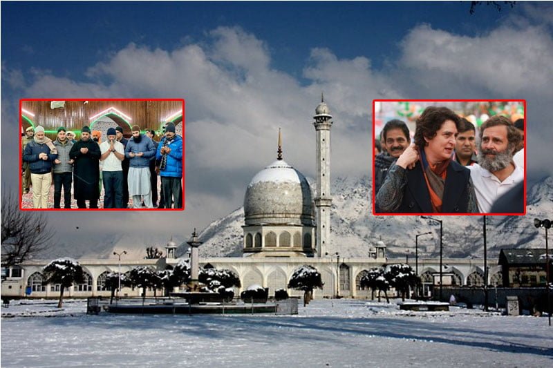 After Kheer Bhawani, Rahul & Priyanka visit Hazratbal shrine in Srinagar
