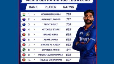 Mohammed Siraj becomes the new number one bowler in ICC Men's ODI Rankings