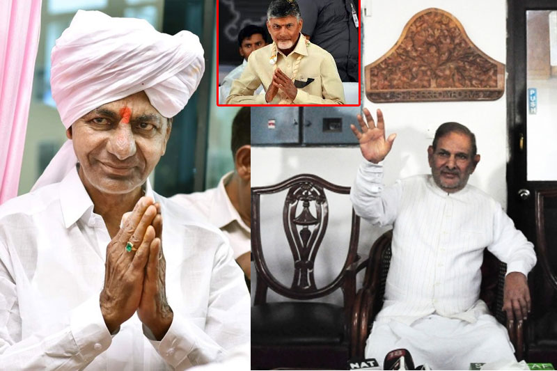 KCR, Chandrababu condole death of Sharad Yadav
