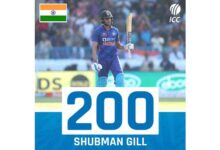 1st ODI: Shubman Gill's magnificent double century propels India to massive 349/8 against NZ