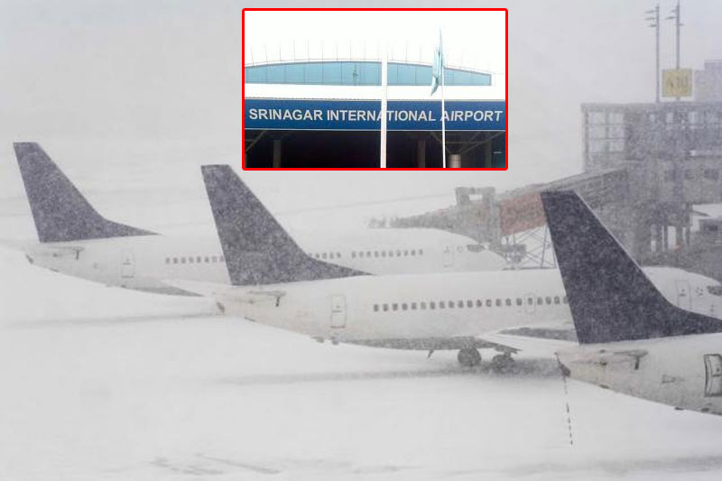 Flights suspended at Srinagar airport due to fresh snowfall