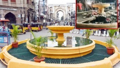 The restoration work of the 16th century Gulzar Houz in the old city of Hyderabad has begun