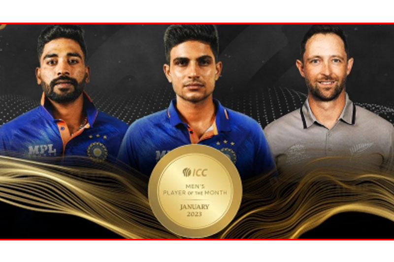 Shubman Gill, Siraj in shortlist for Men's Player of the Month for January 2023