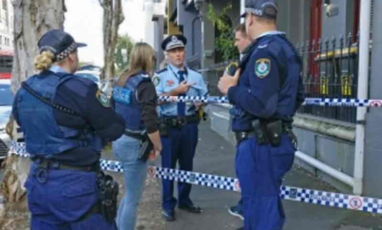 Knife-wielding man shot dead inside Sydney police station