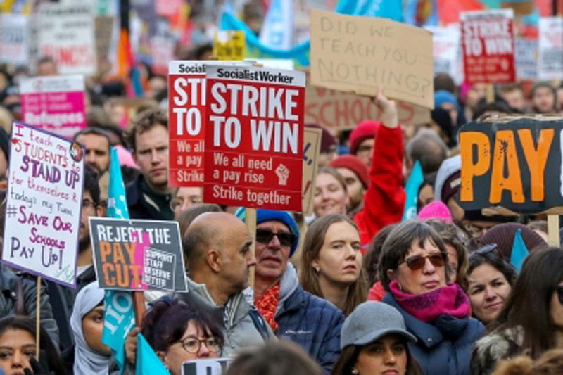 Half a million UK workers strike over pay amid high inflation