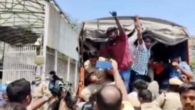 ABVP stages protest near KCR's residence over paper leak