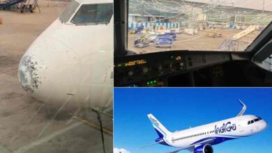 Flight from Ahmedabad hit by hailstorm at Hyderabad airport