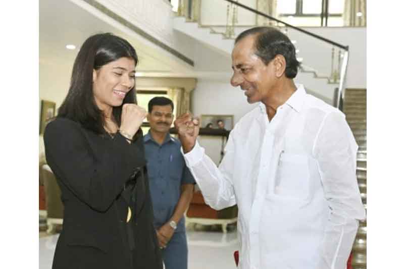 Telangana CM congratulates Nikhat Zareen on winning gold