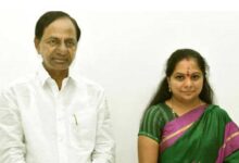 Kavitha returns to Hyderabad, meets father KCR