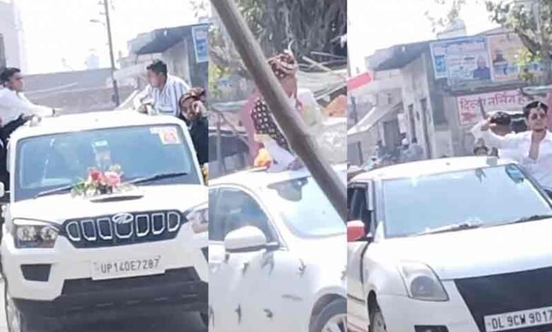 Groom, 'baraatis' perform stunts on car, video goes viral