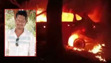 Andhra techie burnt alive in car