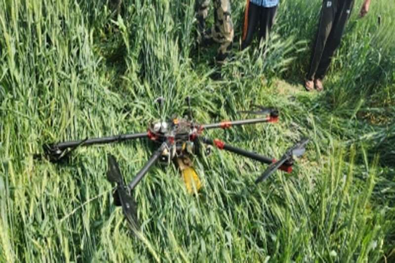 Pak drone recovered with arms & ammunition in J&K