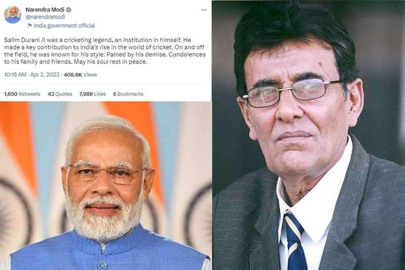 PM Modi condoles death of cricketer Salim Durani