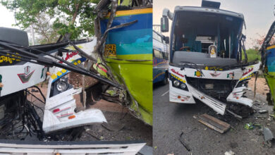 Bus carrying 'Pushpa 2' artistes meets with accident in Telangana.