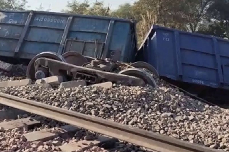 Goods train derails near Bihar's Karamnasa railway station