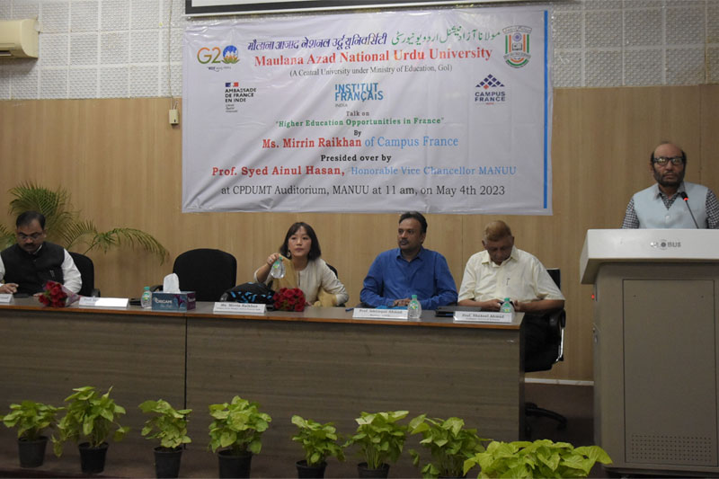 Talk on ‘Higher education opportunities in France’ held at MANUU