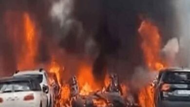 Van parked in Italy's Milan explodes, fire engulfs several vehicles