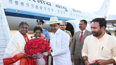 President arrives in Hyderabad on two-day visit