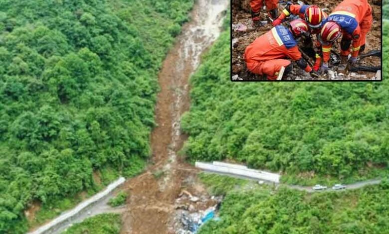 China mountain collapse toll rises to 19