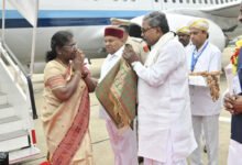 President Murmu arrives in Karnataka