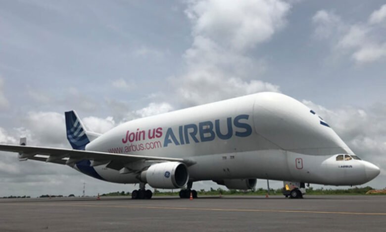 Airbus Beluga lands at Hyderabad airport