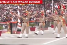 The awe-inspiring Beating Retreat Ceremony at Attari-Wagah Border, as crowds gather to witness the parade of Indian Border Security Force personnel and soak in the echoes of patriotism.