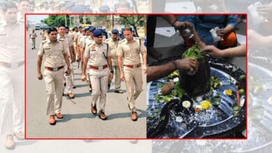 Locals perform 'Jalabhishek' in Nuh Shiva temple amid tight security