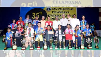 35th St. Paul’s annual Telangana state ranking and inter school table tennis tournament 2023