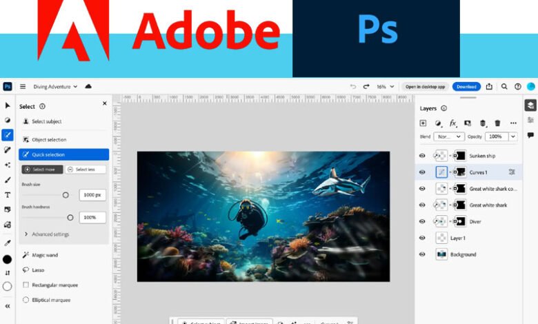 Adobe Photoshop now available on web