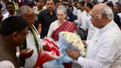 Top Congress leaders arrive in Hyderabad for CWC meet